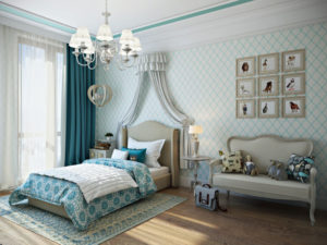 Childrens bedroom in a classic style 17