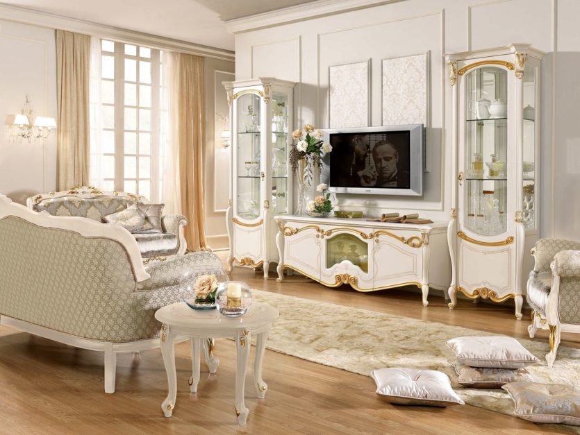 The design of the living room in the Baroque style 17