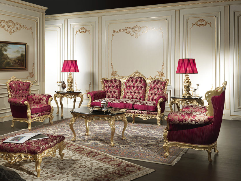The design of the living room in the Baroque style 19