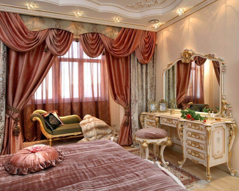 The design of the living room in the Baroque style 44