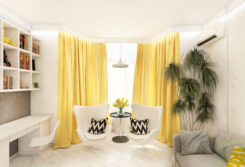 Yellow curtains 34
